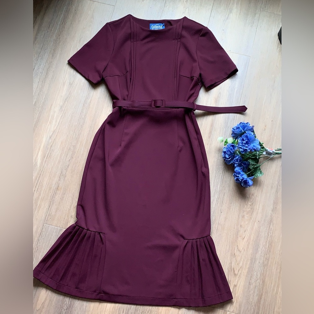 Collectif London Vintage-Inspired Belted Dress